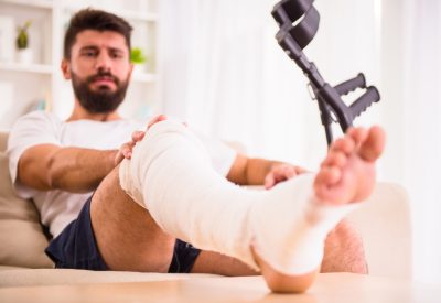Injury man in doctor
